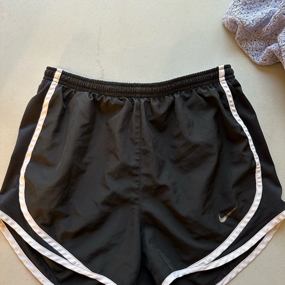 Nike Dry Tempo Athletic Running Shorts, Black White, Size XS